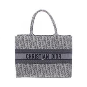 Christian Dior BOOK TOTE Medium Tote Bag Handbag Canvas Women's Gray/Black M1...